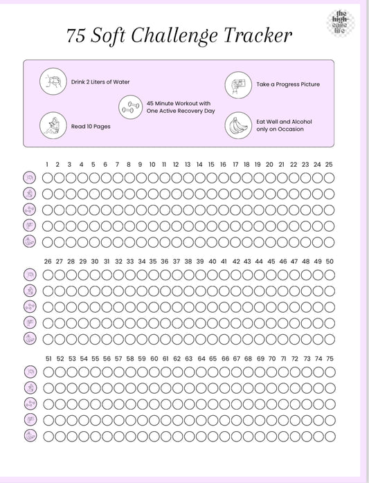 EASE The 75 Soft Challenge Tracker